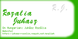 rozalia juhasz business card