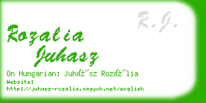 rozalia juhasz business card